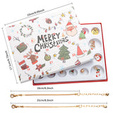 Christmas Charm Bracelet Advent Calendar - DIY Jewelry Gift Set with Festive Charms - Front View