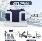 Water-Resistant Laptop Backpack with USB Charging Port and Wet-Dry Separation (Brown) - Side View