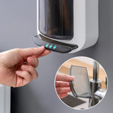 Wall-Mounted Utensil Holder with Dustproof and Insect-Resistant Cover 15cm(L)*6.5cm(D)*32cm(H)(Pink) - 45-Degree Angle