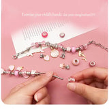 DIY Charm Bracelet Making Kit - Colorful Beads and Charms Set with Storage Box(66PCS) - Side View