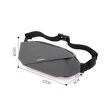 Versatile Crossbody/Fanny Pack for Men - Lightweight and Large Capacity (Gray) - Top-Down View