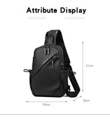 Multifunctional Crossbody Chest Bag | Stylish and Practical Shoulder Backpack for Everyday Use (Blue) - Top-Down View