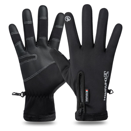 Touchscreen Winter Gloves|Waterproof, Windproof Thermal Gloves for Men Q9063 L size Black