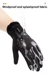 Convertible Fingerless Winter Gloves | Waterproof, Windproof Thermal Gloves with Touchscreen Compatibility Q808  L size Grey - Front View