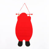 Santa Claus Advent Calendar - Felt Christmas Countdown with 24 Pockets for Kids - Front View