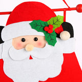 Santa Claus Advent Calendar - Felt Christmas Countdown with 24 Pockets for Kids - Side View