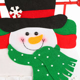 Snowman Advent Calendar - Felt Christmas Countdown with 24 Pockets for Kids, Wall Hanging Decor - Front View