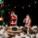 Santa Claus Christmas Ornament - Resin Figurine with Customizable Name List, 10cm Festive Decoration - Side View
