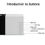 Mini Home Portable Cinema Projector - LED Compact Entertainment Projector for Movies & Gaming (White+black) - Front View