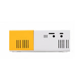 Mini Home Portable Cinema Projector - LED Compact Entertainment Projector for Movies & Gaming (White+yellow) - Top-Down View