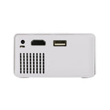 Mini Home Portable Cinema Projector - LED Compact Entertainment Projector for Movies & Gaming (White+yellow) - 45-Degree Angle