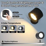 Touch-Control LED Night Light with 3 Brightness Levels & 3 Color Temperatures - Adjustable Stepless Dimming for Home & Office - Side View