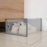 Stackable Shoe Storage Box Set - Transparent Flip-Top Organizers for Shoes (Pack of 6) 33cm(D)*23cm(W)*14cm(H) - Top-Down View