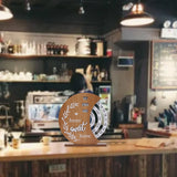 Rustic Perpetual Wooden Calendar | Decorative Home & Desk Accessory 20*18cm Moon shape - 45-Degree Angle