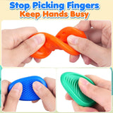 Sensory Worry Stones for Kids | 6-Piece Fidget Stress Relief Set for Ages 3+(2 set, 12PCS in total) - Front View