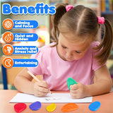 Sensory Worry Stones for Kids | 6-Piece Fidget Stress Relief Set for Ages 3+(2 set, 12PCS in total) - Side View