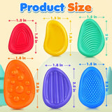 Sensory Worry Stones for Kids | 6-Piece Fidget Stress Relief Set for Ages 3+(2 set, 12PCS in total) - Top-Down View
