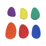 Sensory Worry Stones for Kids | 6-Piece Fidget Stress Relief Set for Ages 3+(2 set, 12PCS in total) - 45-Degree Angle