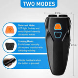 Black Handheld Ultrasonic Dog Trainer with Dual Mode | Training & Deterrent Device with LED Light - Side View