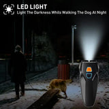 Black Handheld Ultrasonic Dog Trainer with Dual Mode | Training & Deterrent Device with LED Light - 45-Degree Angle