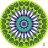 Set of 6 Mandala Ceramic Drink Coasters - Absorbent, Non-Slip Coasters for Coffee Table and Home Decor 10.4cm