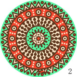 Set of 6 Mandala Ceramic Drink Coasters - Absorbent, Non-Slip Coasters for Coffee Table and Home Decor 10.4cm
