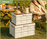 Collapsible White Outdoor Storage Box | Large Capacity, Foldable to 6cm, Durable Design - Side View