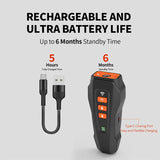 Black Rechargeable Ultrasonic Dog Trainer with LED Flashlight & Laser - Anti-Barking Device for Effective Dog Training - Top-Down View