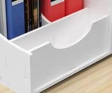 Multi-Functional Desktop Organizer with Document and Stationery Storage - Compact Desk Shelf, 39.5x31x24cm - Front View