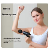 Classic White Massage Gun - 6-Speed Deep Tissue Massager with 4 Professional Massage Heads - Side View