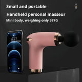 Classic White Massage Gun - 6-Speed Deep Tissue Massager with 4 Professional Massage Heads - Top-Down View