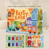 Themed Busy Book Set - Educational Activity Books for Preschool Learning (Farm, Vehicles, Dinosaurs, Ocean, and Forest,5 books in total) - Top-Down View