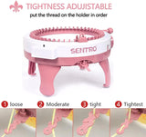 Sentro Knitting Machine - DIY Loom for Hats, Scarves, and More | 40 Needle Knitter for Kids & Adults - 45-Degree Angle