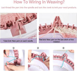 Sentro Mini Knitting Machine - 22 Needle DIY Craft Loom for Hats, Scarves & Accessories - Top-Down View