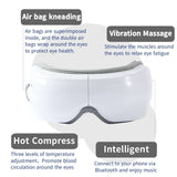 Eye Massager with Vibration and Heat Compression - Air Pressure Eye Therapy Device for Relaxation and Eye Care - Top-Down View