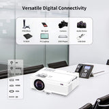 Portable Mini Projector with Multi-Interface Connectivity for Home Theater and Business Use with Wi-Fi Connectivity - Front View