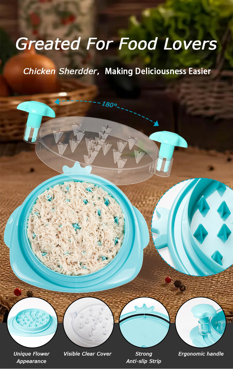 2pcs Black New Chicken Shredder - Effortless Chicken Breast Shredding Tool for Meal Prep and Baby Food**