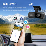 New 4K Car Dash Cam – Front and Rear Dual Recording, Wi-Fi Connectivity, GPS Tracking, 1080P + 4K Resolution - Side View