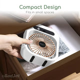White color USB 2-in-1 Misting Fan & Humidifier Portable Cooling and Humidifying Solution - Top-Down View