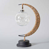 LED Multi-Shape Decorative Lights - Star, Moon, Apple USB Night Lights with Handmade Hemp Rope, Warm Iron Craft, Perfect Birthday & Christmas Gift - Top-Down View