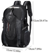 Red Lightweight Hiking Backpack - Waterproof Outdoor Travel & Camping Bag with Multi-Compartment Design - Front View