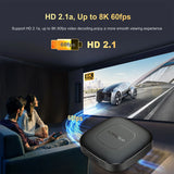 Android TV Express 8K+ Streaming Box - Ultra HD Android 13.0, 2G+8G with Voice Bluetooth Controller - Top-Down View