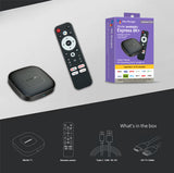 Android TV Express 8K+ Streaming Box - Ultra HD Android 13.0, 2G+8G with Voice Bluetooth Controller - 45-Degree Angle