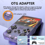 White Retro Portable Gaming Console with 64GB, 1 Memory Card - 3D Games, HD Display, and Dual Joysticks - Side View