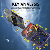 Black Retro Portable Gaming Console with 64GB, 1 Memory Card - 3D Games, HD Display, and Dual Joysticks - Top-Down View