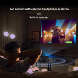 Portable Mini Projector with Smartphone Screen Sync, USB, and HDMI Input - Top-Down View