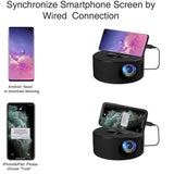 Portable Mini Projector with Smartphone Screen Sync, USB, and HDMI Input - 45-Degree Angle