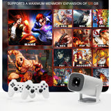 P30 Max 4K Ultra HD Projector with 3D Gaming - Includes 2 Wireless Controllers, Remote Control, and Streaming Support - 45-Degree Angle