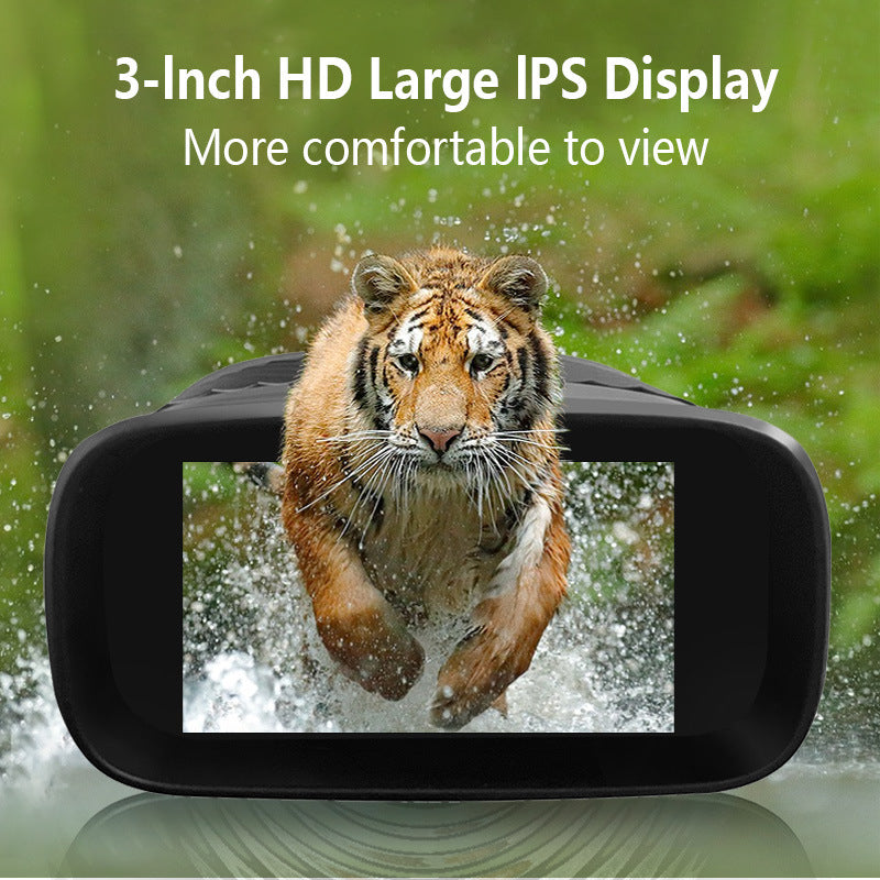 Black Digital Night Vision Binoculars - 3.0'' IPS Screen, 10X Optical Zoom, 2.5K Video Recording, Infrared, image 3