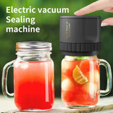 Portable Vacuum Sealer for Mason Jars,Regular Model KZ-80 (60 sec stop or manual stop) - Black Electric Food Preservation Machine with  LED Display - Top-Down View
